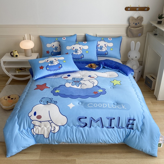 一电 跨境电商可真空儿童豆豆被幼儿园秋冬被芯宝宝婴儿午睡小盖被盖毯小宝宝四季通用 小熊玉桂狗