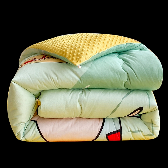 91家纺网 家纺一手货源 找家纺 一电 跨境电商可真空儿童豆豆被幼儿园秋冬被芯宝宝婴儿午睡小盖被盖毯小宝宝四季通用 小新