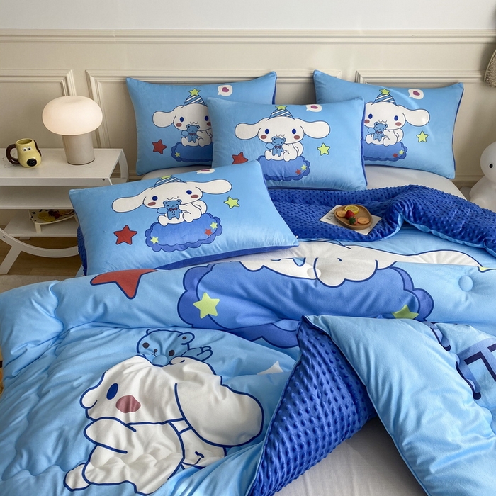 91家纺网 家纺一手货源 找家纺 一电 跨境电商可真空儿童豆豆被幼儿园秋冬被芯宝宝婴儿午睡小盖被盖毯小宝宝四季通用 小熊玉桂狗