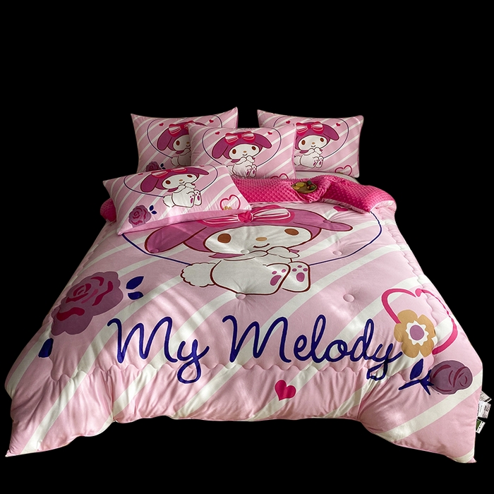 91家纺网 家纺一手货源 找家纺 一电 跨境电商可真空儿童豆豆被幼儿园秋冬被芯宝宝婴儿午睡小盖被盖毯小宝宝四季通用 咪咪美乐