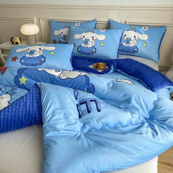 91家纺网 家纺一手货源 找家纺 一电 跨境电商可真空儿童豆豆被幼儿园秋冬被芯宝宝婴儿午睡小盖被盖毯小宝宝四季通用 小熊玉桂狗