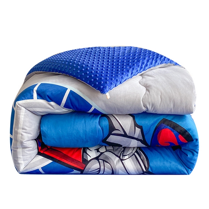 91家纺网 家纺一手货源 找家纺 一电 跨境电商可真空儿童豆豆被幼儿园秋冬被芯宝宝婴儿午睡小盖被盖毯小宝宝四季通用 圈圈机器人