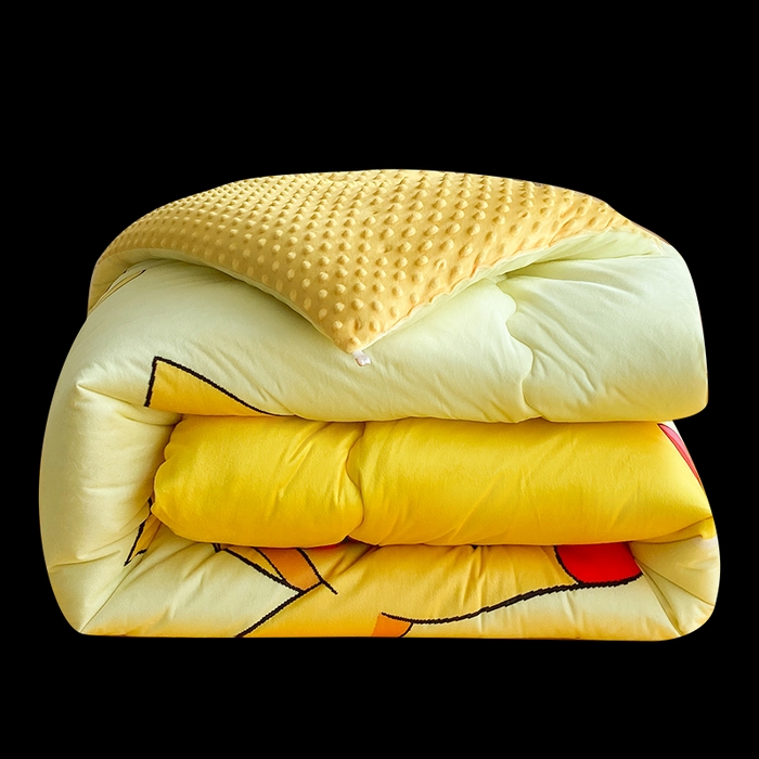 91家纺网 家纺一手货源 找家纺 一电 跨境电商可真空儿童豆豆被幼儿园秋冬被芯宝宝婴儿午睡小盖被盖毯小宝宝四季通用 奔跑皮卡丘