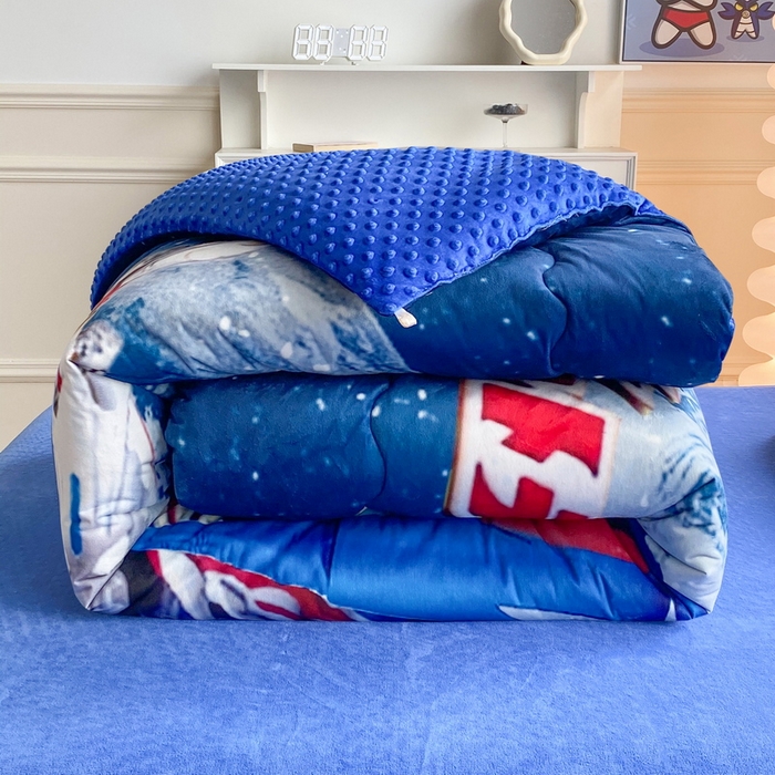 91家纺网 家纺一手货源 找家纺 一电 跨境电商可真空儿童豆豆被幼儿园秋冬被芯宝宝婴儿午睡小盖被盖毯小宝宝四季通用 奥特警卫队