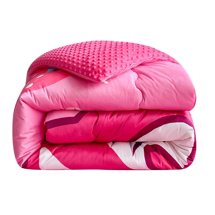 91家纺网 家纺一手货源 找家纺 一电 跨境电商可真空儿童豆豆被幼儿园秋冬被芯宝宝婴儿午睡小盖被盖毯小宝宝四季通用 草莓大雄