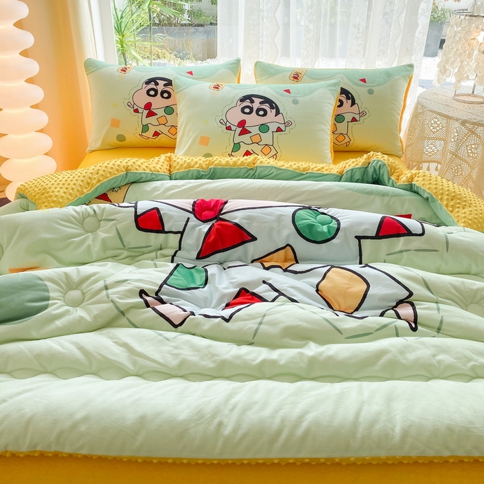 91家纺网 家纺一手货源 找家纺 一电 跨境电商可真空儿童豆豆被幼儿园秋冬被芯宝宝婴儿午睡小盖被盖毯小宝宝四季通用 小新