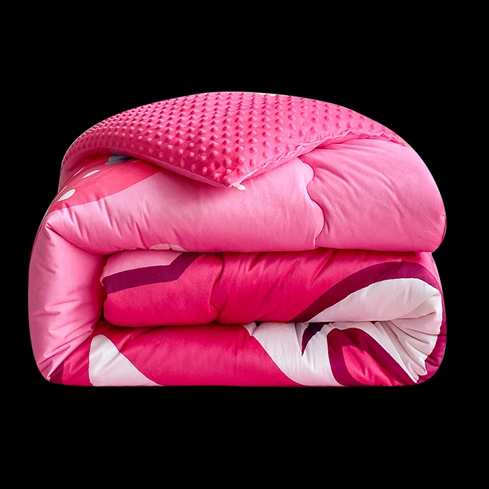 91家纺网 家纺一手货源 找家纺 一电 跨境电商可真空儿童豆豆被幼儿园秋冬被芯宝宝婴儿午睡小盖被盖毯小宝宝四季通用 草莓大雄