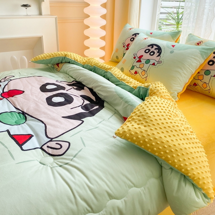 91家纺网 家纺一手货源 找家纺 一电 跨境电商可真空儿童豆豆被幼儿园秋冬被芯宝宝婴儿午睡小盖被盖毯小宝宝四季通用 小新