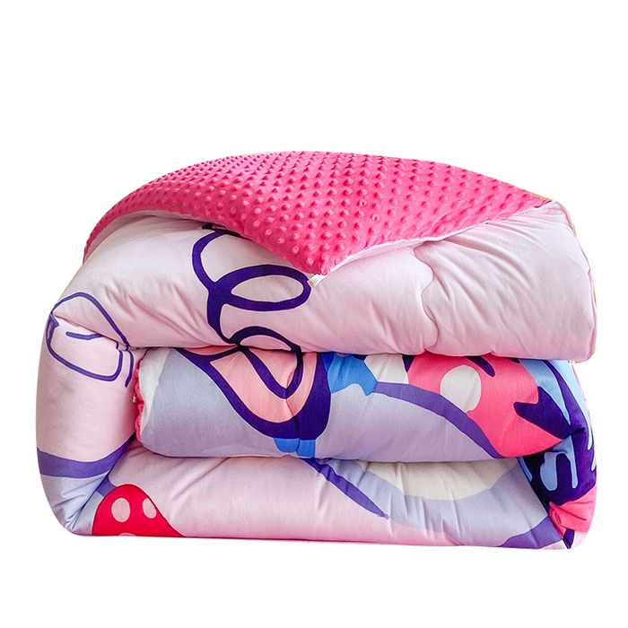 91家纺网 家纺一手货源 找家纺 一电 跨境电商可真空儿童豆豆被幼儿园秋冬被芯宝宝婴儿午睡小盖被盖毯小宝宝四季通用 冰冰星黛露