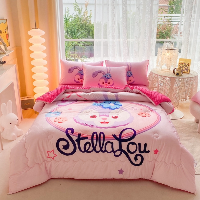 一电 跨境电商可真空儿童豆豆被幼儿园秋冬被芯宝宝婴儿午睡小盖被盖毯小宝宝四季通用 可爱星黛露