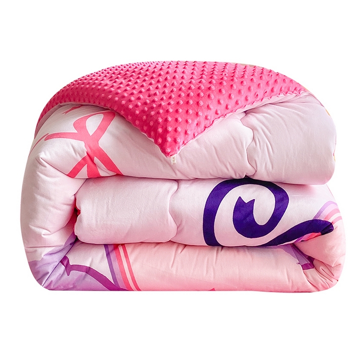 91家纺网 家纺一手货源 找家纺 一电 跨境电商可真空儿童豆豆被幼儿园秋冬被芯宝宝婴儿午睡小盖被盖毯小宝宝四季通用 可爱星黛露