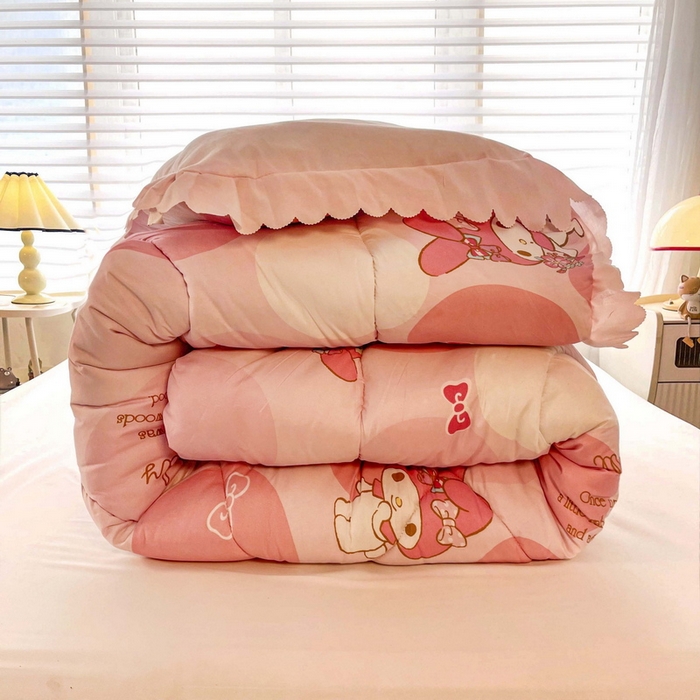 91家纺网 家纺一手货源 找家纺 一电 2024跨境电商可真空儿童被幼儿园秋冬被芯宝宝婴儿午睡小盖被盖毯小宝宝四季通用 圈圈美乐蒂