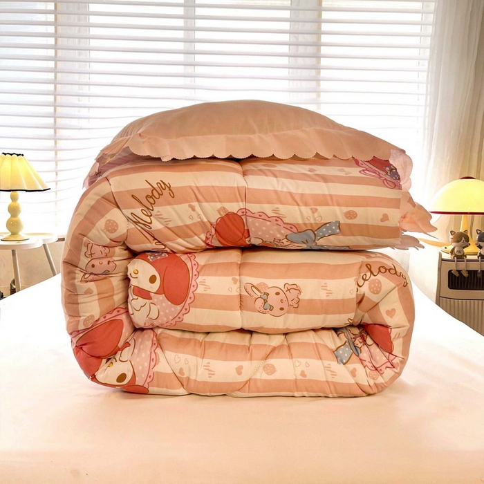 91家纺网 家纺一手货源 找家纺 一电 2024跨境电商可真空儿童被幼儿园秋冬被芯宝宝婴儿午睡小盖被盖毯小宝宝四季通用 田园美乐蒂