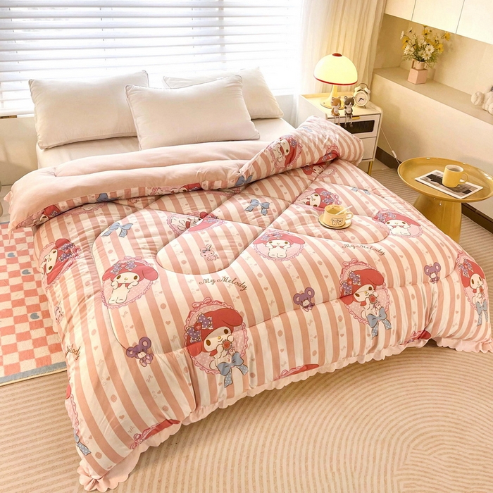 91家纺网 家纺一手货源 找家纺 一电 2024跨境电商可真空儿童被幼儿园秋冬被芯宝宝婴儿午睡小盖被盖毯小宝宝四季通用 田园美乐蒂