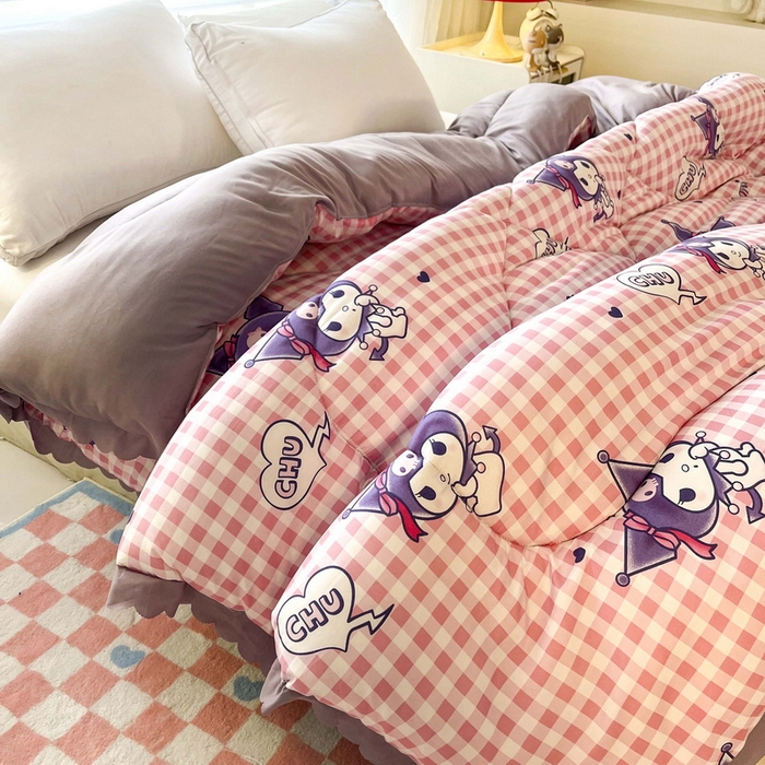 91家纺网 家纺一手货源 找家纺 一电 2024跨境电商可真空儿童被幼儿园秋冬被芯宝宝婴儿午睡小盖被盖毯小宝宝四季通用 欢乐库洛米