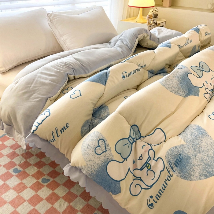 91家纺网 家纺一手货源 找家纺 一电 2024跨境电商可真空儿童被幼儿园秋冬被芯宝宝婴儿午睡小盖被盖毯小宝宝四季通用 爱心玉桂狗