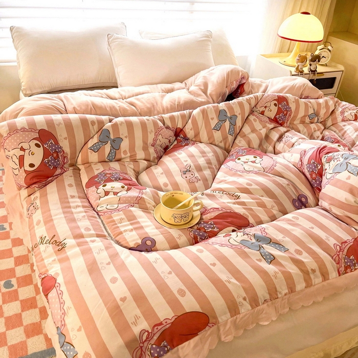 91家纺网 家纺一手货源 找家纺 一电 2024跨境电商可真空儿童被幼儿园秋冬被芯宝宝婴儿午睡小盖被盖毯小宝宝四季通用 田园美乐蒂