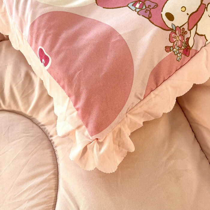 91家纺网 家纺一手货源 找家纺 一电 2024跨境电商可真空儿童被幼儿园秋冬被芯宝宝婴儿午睡小盖被盖毯小宝宝四季通用 圈圈美乐蒂