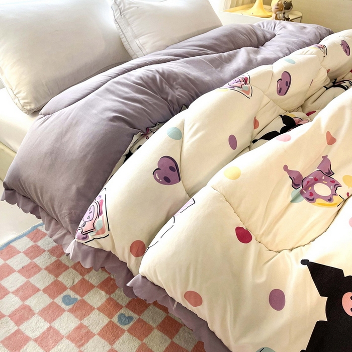 91家纺网 家纺一手货源 找家纺 一电 2024跨境电商可真空儿童被幼儿园秋冬被芯宝宝婴儿午睡小盖被盖毯小宝宝四季通用 波点库洛米