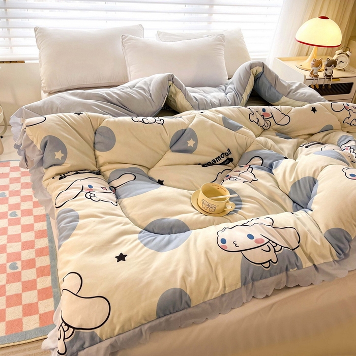 91家纺网 家纺一手货源 找家纺 一电 2024跨境电商可真空儿童被幼儿园秋冬被芯宝宝婴儿午睡小盖被盖毯小宝宝四季通用 圈圈玉桂狗