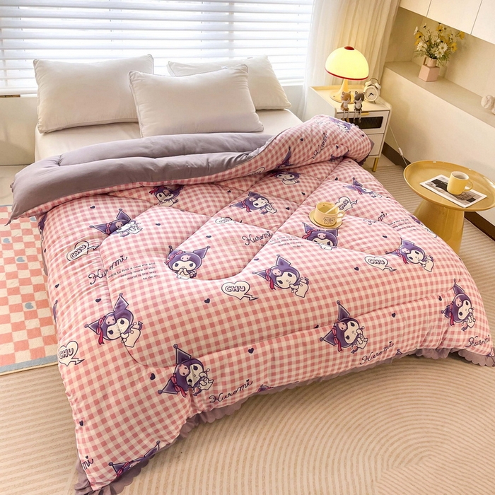 91家纺网 家纺一手货源 找家纺 一电 2024跨境电商可真空儿童被幼儿园秋冬被芯宝宝婴儿午睡小盖被盖毯小宝宝四季通用 欢乐库洛米