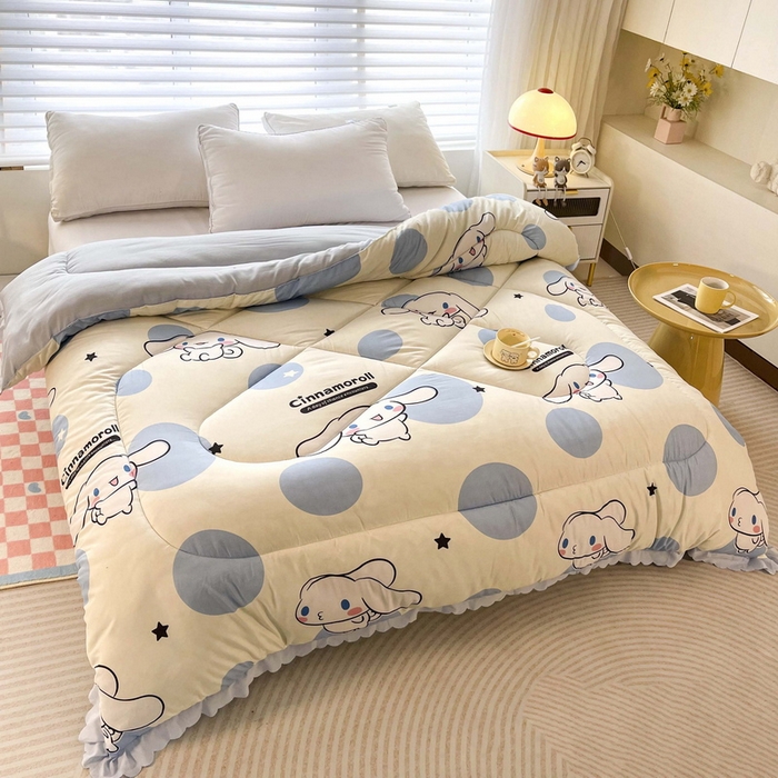 91家纺网 家纺一手货源 找家纺 一电 2024跨境电商可真空儿童被幼儿园秋冬被芯宝宝婴儿午睡小盖被盖毯小宝宝四季通用 圈圈玉桂狗