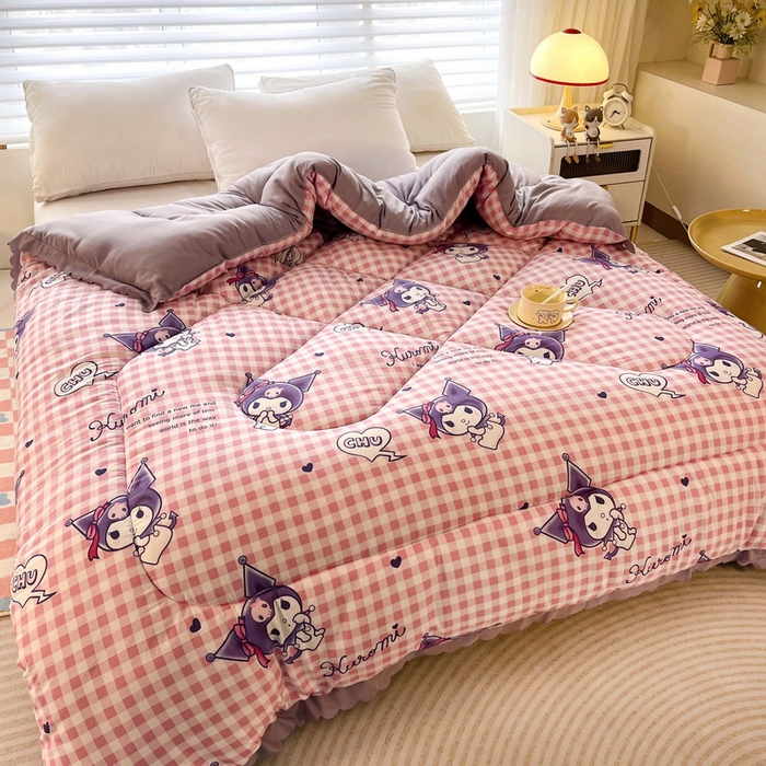 91家纺网 家纺一手货源 找家纺 一电 2024跨境电商可真空儿童被幼儿园秋冬被芯宝宝婴儿午睡小盖被盖毯小宝宝四季通用 欢乐库洛米