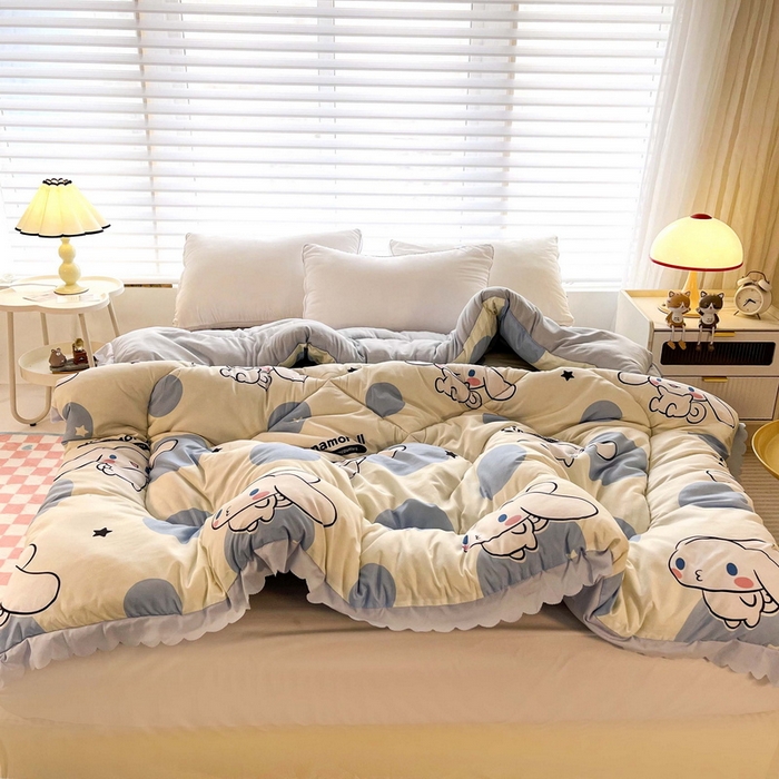 91家纺网 家纺一手货源 找家纺 一电 2024跨境电商可真空儿童被幼儿园秋冬被芯宝宝婴儿午睡小盖被盖毯小宝宝四季通用 圈圈玉桂狗