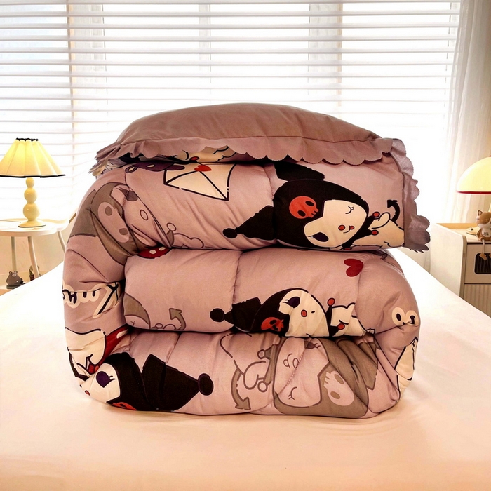 一电 2024跨境电商可真空儿童被幼儿园秋冬被芯宝宝婴儿午睡小盖被盖毯小宝宝四季通用 爱心库洛米