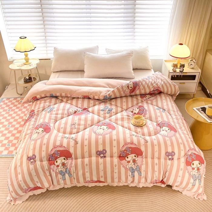 91家纺网 家纺一手货源 找家纺 一电 2024跨境电商可真空儿童被幼儿园秋冬被芯宝宝婴儿午睡小盖被盖毯小宝宝四季通用 田园美乐蒂