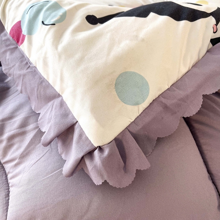 91家纺网 家纺一手货源 找家纺 一电 2024跨境电商可真空儿童被幼儿园秋冬被芯宝宝婴儿午睡小盖被盖毯小宝宝四季通用 波点库洛米