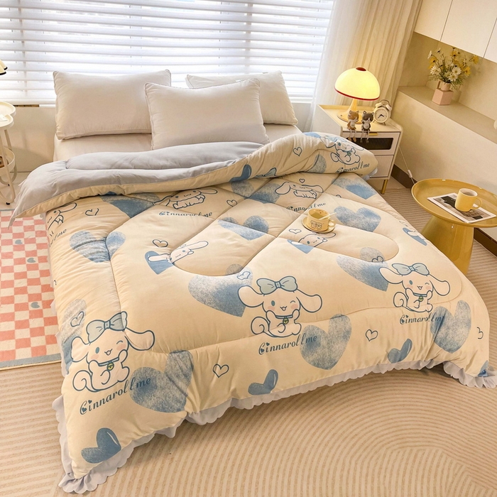 91家纺网 家纺一手货源 找家纺 一电 2024跨境电商可真空儿童被幼儿园秋冬被芯宝宝婴儿午睡小盖被盖毯小宝宝四季通用 爱心玉桂狗