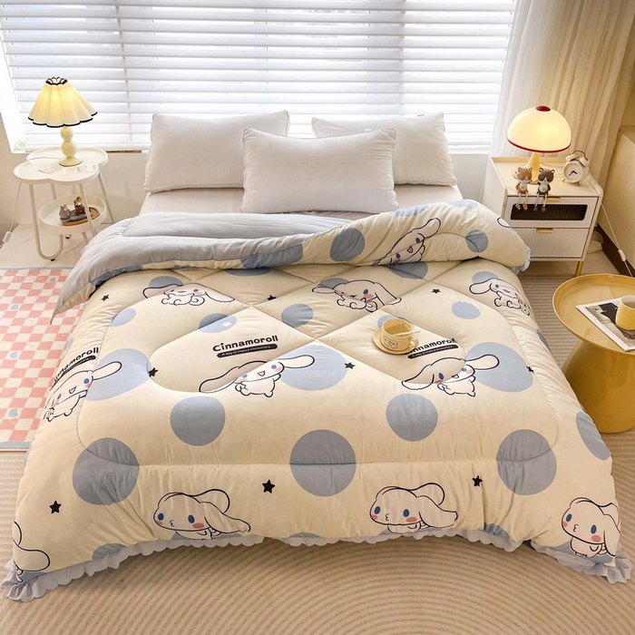 91家纺网 家纺一手货源 找家纺 一电 2024跨境电商可真空儿童被幼儿园秋冬被芯宝宝婴儿午睡小盖被盖毯小宝宝四季通用 圈圈玉桂狗