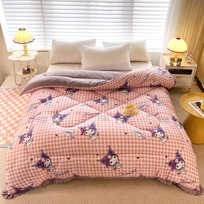 91家纺网 家纺一手货源 找家纺 一电 2024跨境电商可真空儿童被幼儿园秋冬被芯宝宝婴儿午睡小盖被盖毯小宝宝四季通用 欢乐库洛米