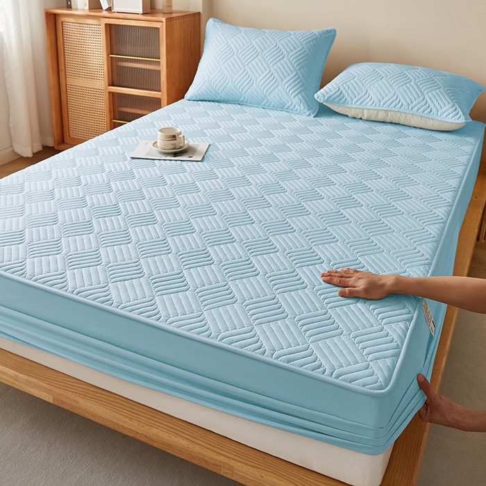 91家纺网 家纺一手货源 找家纺 （总）盛眠家纺 2025新款水洗棉磨毛夹棉床笠-雅格系列