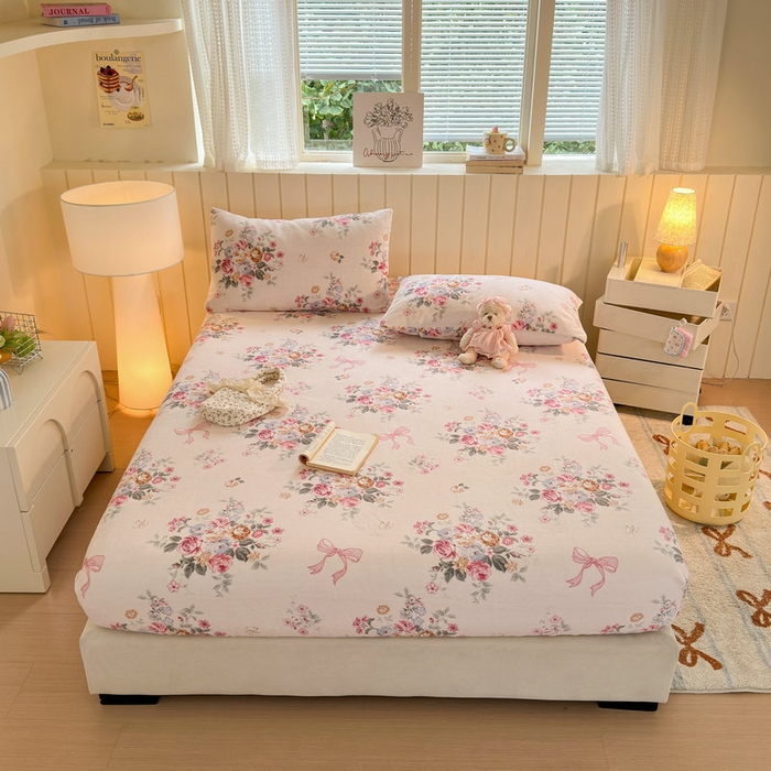 91家纺网 家纺一手货源 找家纺 （总）丽美人家纺 2025年牛奶绒小版印花床笠单床笠床笠单件