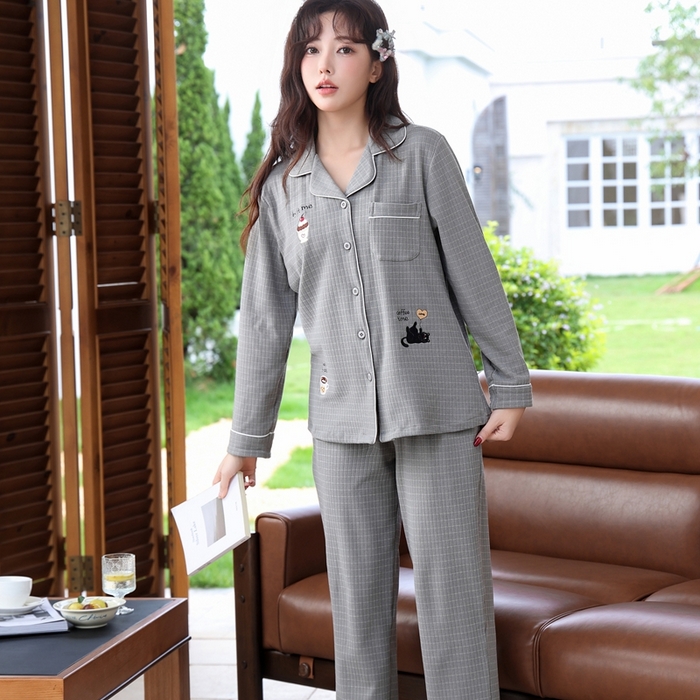 91家纺网 家纺一手货源 找家纺 洛兰沙家居馆 2025新款德绒绵竹加厚300克情侣睡衣男女款睡衣（翻领） 259730（情侣款女）