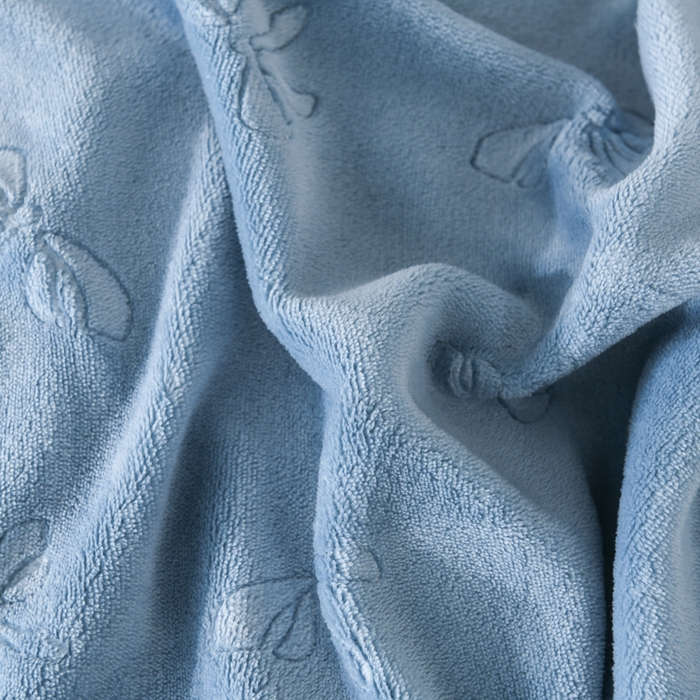 91家纺网 家纺一手货源 找家纺 米瑞娜 2025新款牛奶绒四件套 蝴蝶结-蓝灰