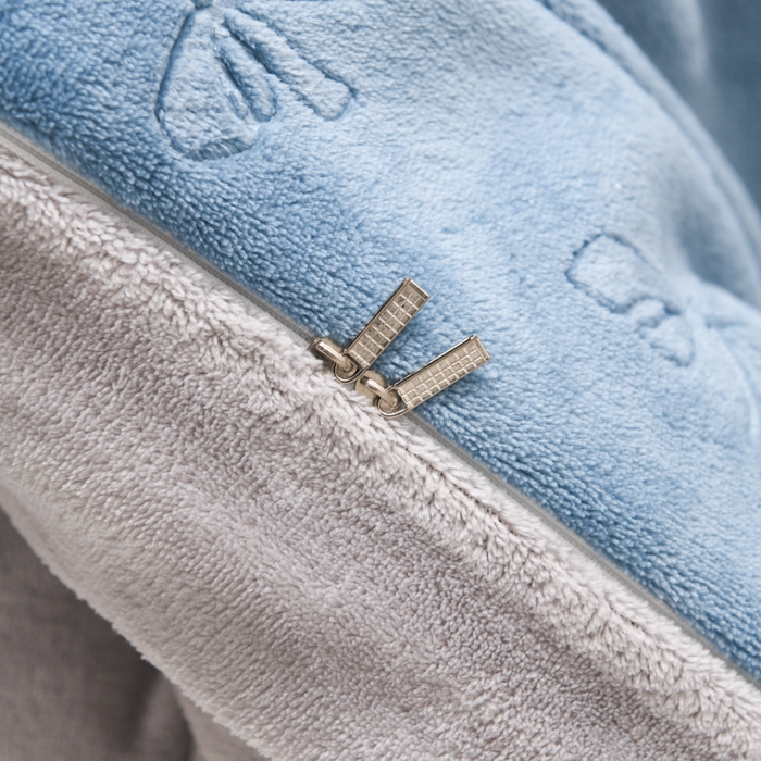 91家纺网 家纺一手货源 找家纺 米瑞娜 2025新款牛奶绒四件套 蝴蝶结-蓝灰