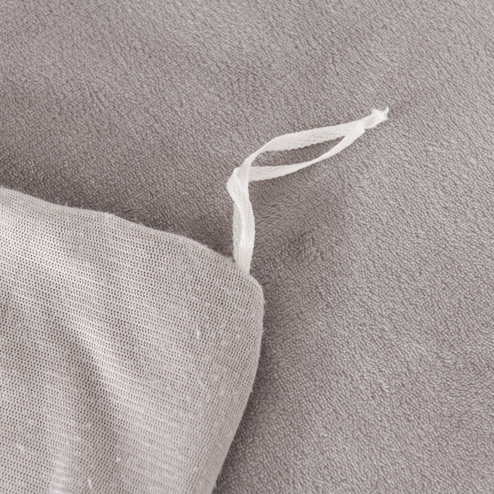 91家纺网 家纺一手货源 找家纺 米瑞娜 2025新款牛奶绒四件套 蝴蝶结-蓝灰