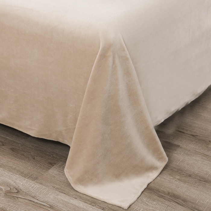 91家纺网 家纺一手货源 找家纺 米瑞娜 2025新款牛奶绒四件套 蝴蝶结-奶杏