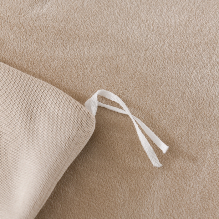 91家纺网 家纺一手货源 找家纺 米瑞娜 2025新款牛奶绒四件套 蝴蝶结-奶杏