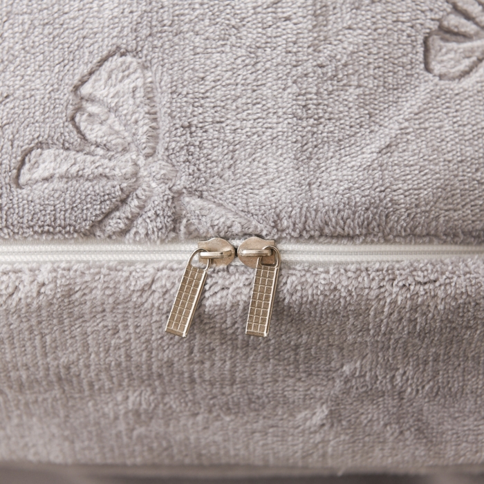 91家纺网 家纺一手货源 找家纺 米瑞娜 2025新款牛奶绒四件套 蝴蝶结-浅灰