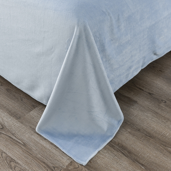 91家纺网 家纺一手货源 找家纺 米瑞娜 2025新款牛奶绒四件套 蝴蝶结-天蓝