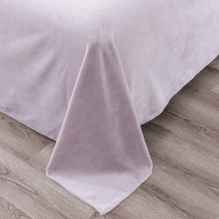 91家纺网 家纺一手货源 找家纺 米瑞娜 2025新款牛奶绒四件套 蝴蝶结-香芋紫