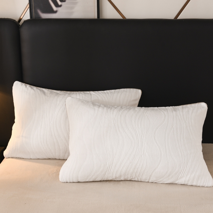 91家纺网 家纺一手货源 找家纺 米瑞娜 2025新款牛奶绒四件套 律动-白卡其