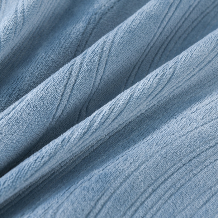 91家纺网 家纺一手货源 找家纺 米瑞娜 2025新款牛奶绒四件套 律动-蓝灰