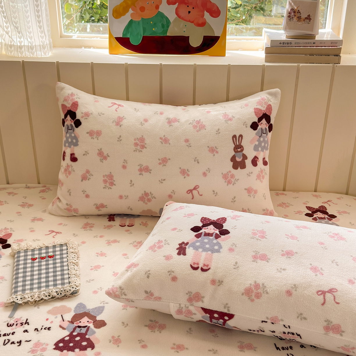 91家纺网 家纺一手货源 找家纺 （总）丽美人家纺 2025新款牛奶绒小版枕套