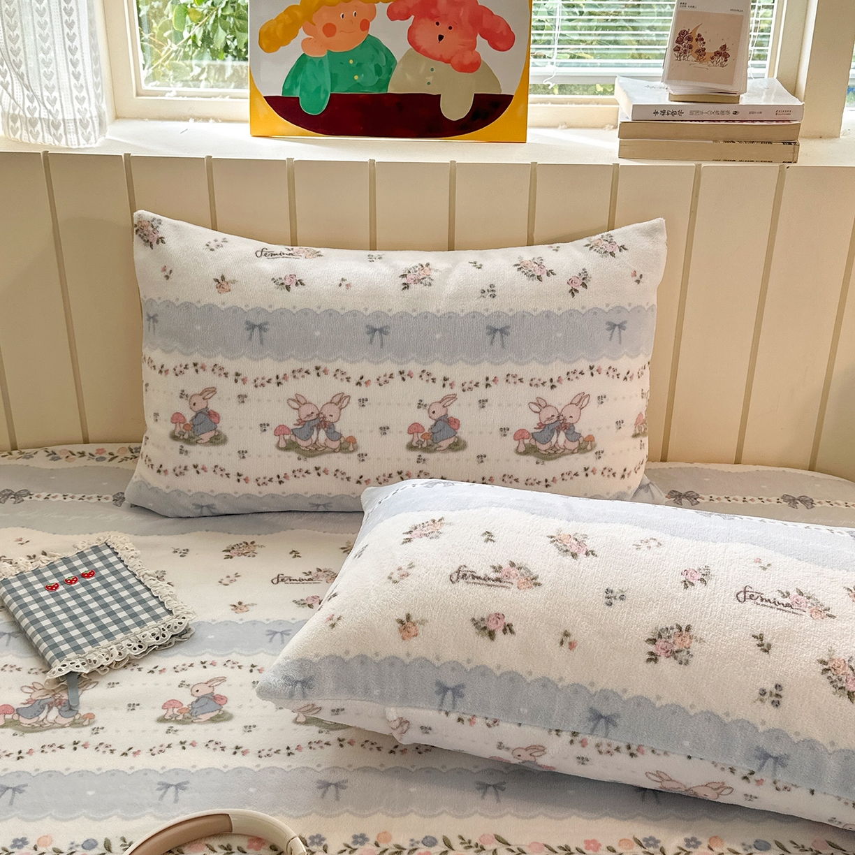 91家纺网 家纺一手货源 找家纺 （总）丽美人家纺 2025新款牛奶绒小版枕套