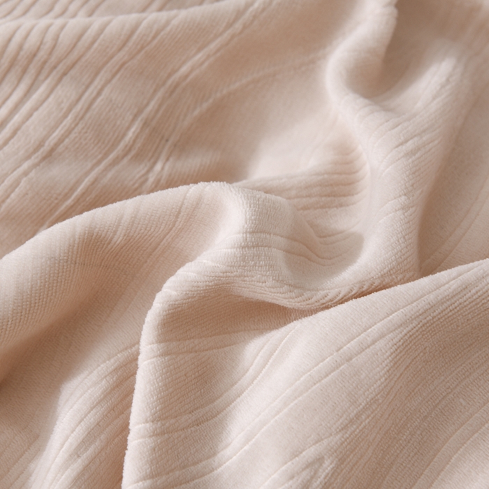 91家纺网 家纺一手货源 找家纺 米瑞娜 2025新款牛奶绒四件套 律动-奶杏